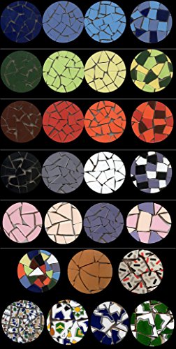 Mosaik Fliesen-Scherben, Bruchmosaik 20-50mm, 1Kg Reinweiß, BW01 - 2