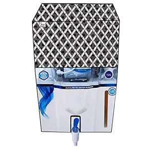 Kingmatters Printed Water Purifier Cover for Kent New Grand 8-litres Wall-Mountable RO +Double UV+ UF + TDS 20 LTR/hr Water Purifier (Checkered Print)
