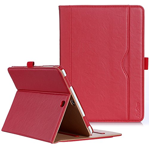 ProCase Schutzhülle Samsung Galaxy Tab S2 9.7 Kunstleder Schutz Hülle Ständer für Galaxy Tab S2 Tablet (9.7 inch, SM-T810 T815 T813)Rot