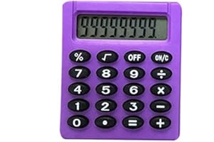 SENRISE Calculator Pocket Mini Small Protable- School/Kids/Home/Office/Nurses- Solar/Battery - Basic Fully Functional - 8-Digit Display - Parties/Gifts/Events (Purple, 1Pcs)