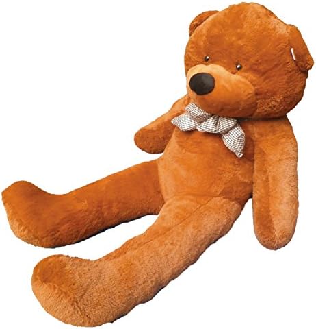 Weedoo Giant Brown Soft Plush Teddy Bear w/ Bowtie in Gift Pack Birthday/Christmas - 100CM (3 ft 3 inches) (180CM (5 ft 10 inches))