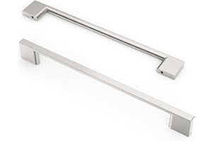 9BUILD 10 Pezzi Nichel spazzolato Distanza fori 192mm Maniglie per mobili da cucina maniglie per mobili maniglie cucina Maniglie per Armadio Maniglie per Mobili Moderni Maniglie Armadio EU0035