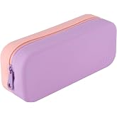 APLI Nordik 20650 School Pencil Case Two-Tone Lilac and Pink | Water repellent zip with pastel design modern and functional.