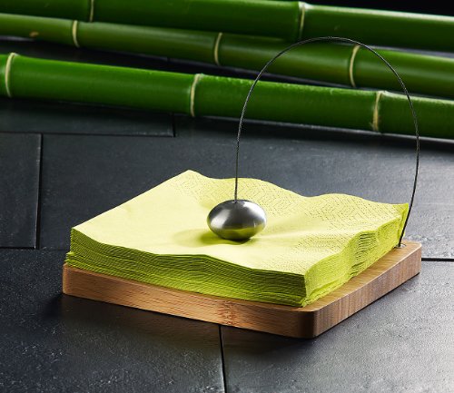 TokioKitchenWare Designer-Serviettenhalter aus Bambus - 3