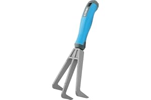 CYRUS 3 Zinken Gartenkralle 00588 – Leichter Handgrubber aus Aluminium und Kunststoff, ideal zum Auflockern von Erde, Unkrautentfernung und Graben, harke klein für Gartenliebhaber, 29 cm