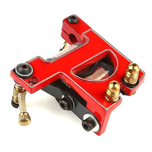 Hommii Profi Tattoo-Spulenmaschine Komplett Tattoomaschine Set Tattooset 2 Maschine Guns 10 Farben/Inks Tinte Nadel Taub Creme Tattoo maschine Set Kit - 7