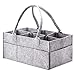 Produktbild Filztasche Aufbewahrungstasche Organizer Korb tragbar Tasche mit herausnehmbaren Trennwänden für Wickelkommode Beißring Windel Lätzchen Dusche Geschenk Korb 40 * 25 * 18 cm