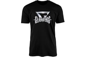 SMARTYPANTS Gladiator Text T-Shirt Top Tee - Retro 90's TV Game Sport Show Eliminator Contestant Team Jet Lightning Cobra Warrior Wolf Unisex Clothing Clothes Gift