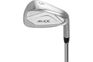 JELEX Fer de golf pour droitier en acier inoxydable pour débutants et professionnels, pour le terrain de golf ou pour l'entraînement sur le tapis de frappe, fers 3, 4, 5, 6, 7 et SW, PW