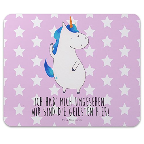 Mr. & Mrs. Panda Mauspad Druck Einhorn Mann - 100% handmade in Norddeutschland - Einhorn, Einhörner, Unicorn, cool, Mann, Freundin, Familie, bester Freund, BFF, Party, hübsch, beste Mouse Pad, Mousepad, Computer, PC, Männer, Mauspad, Maus, Geschenk, Druck, Schenken, Motiv, Arbeitszimmer, Arbeit, Büro Einhorn, Einhörner, Unicorn, cool, Mann, Freundin, Familie, bester Freund, BFF, Party, hübsch, beste