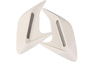 ‎MORECHIOCE Auto Lufteinlass Dekorative,MoreChioce 1 Paar Auto Belüftungsabdeckungen Motorhaube Air Flow Fender Aufkleber,Weiß