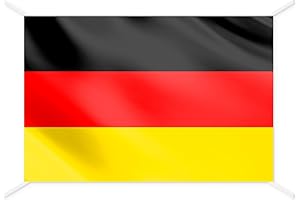 LA FÁBRICA DE INVENTOS Bandera Alemania - Banderas del Mundo para Interior y Exterior - Banderas de Comunidades, Países - 144x93 cm