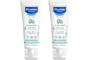 Mustela Hydra Bebe Face Cream – Daily Baby Moisturizer with Natural Avocado - 40ml - Pack of 2