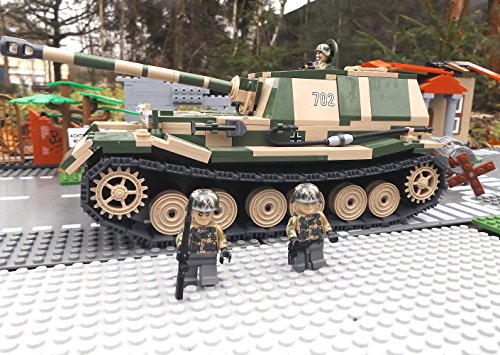 Modbrix 2496 – ☠ Bausteine Panzer Elefant Panzerjäger Totenkopf Division inkl. Custom Elite Wehrmacht Soldaten aus Lego© Teilen ☠ - 4