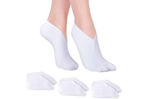 AYNKH Lot de 3 paires de chaussettes hydratantes pour la nuit en coton - Soins des pieds - Pour pieds secs et craquelés - Améliore la lotion - Absorbant