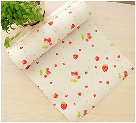 Zhide Lovely Small Strawberries Pattern Non-Adhesive Shelf Paper Drawer Liner (L)