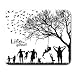 Produktbild Mouse Pads Family Silhouette Abstract Childhood in Nature Life is Good Child People Mouse Pad 7.08 (Lx 8.66 (W) inch for Notebooks,Desktop Computers Mouse Mats, Office Supplies