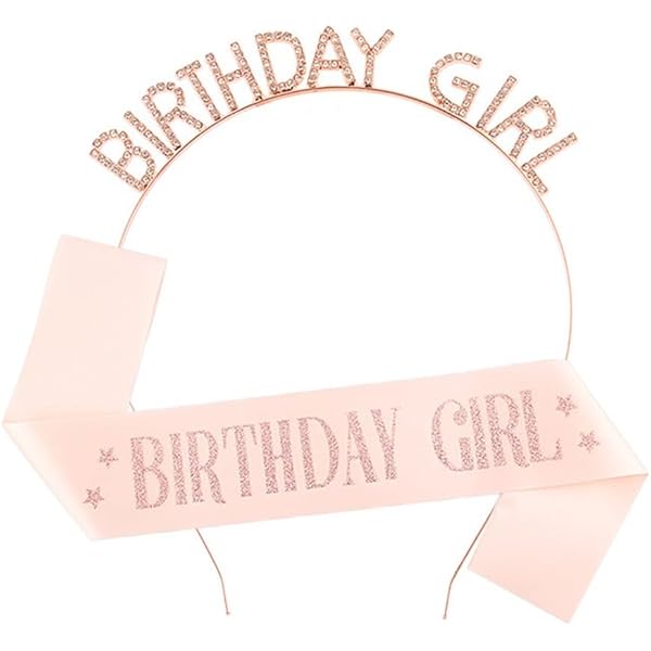 Tiara Birthday Girl Oro Con Strass - Corona Compleanno Per Donna Adulta - Foto 6