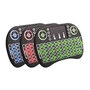 DOMO MagicKey Backlit Wireless QWERTY Mini Keyboard with Smart Function for Smart Tv, Android Tv Box, Android & OS, Gaming Consoles, Car TV and Many More Devices (Black) (MagicKey 409 Keyboard)