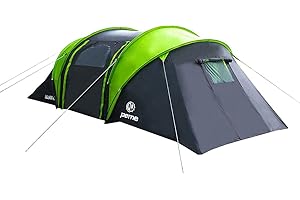 peme Tentes tunnel Bojan 4, 4 personnes, imperméables à l'eau 4000mm, tentes familiales pour le camping, le trekking, la randonnée et les festivals en plein air, avec vestibule et auvent, 2 entrées