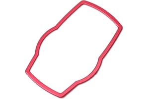 beler Red Car Interior Multimedia Button Cover Decor Molding Trim Decoration