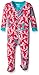 Hatley Baby-Girls Infant Footed Coverall -Painted Anchors Footies, Multicoloured (Pink), 6-12 Months