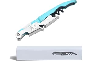 MADEHAY Tire Bouchon en Acier Inoxydable,70g 3 en 1,Ouvre-Bouteilles de Bière Bhampagne Vin(bleu cyan)