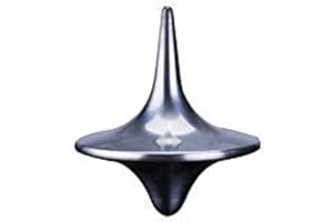 RIENAR no Brand at Vintage Totem Accurate Spinning Top Zinc Alloy Silver Inexpensive Gift New