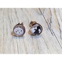 Pusteblume Mädchen rosevergoldet 925 Sterling Silber 8mm Ohrringe Ohrstecker