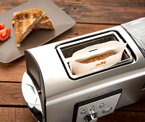 Rosenstein & Söhne 3x Dauer-Antihaft-XL-Toastabags für Toaster, Mikrowelle & Backofen - 6
