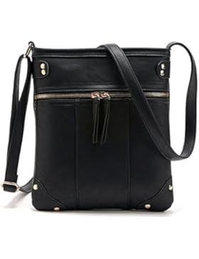 Greeniris Klein PU-Leder Umhängetasche Schultertasche 22x26x2 CM (L*H*W)
