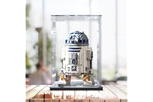 TIRFF Akrylowa witryna kompatybilna z Lego Star Wars R2-D2 75308 Collectible Building Toy, witryna, pyłoszczelna, do Lego 75308 (bez zestawu modelu) (styl D)