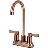Kingston Brass KB849NDLAC NuvoFusion 10 cm Merkez Seti Bar Musluğu, Antik Bakır