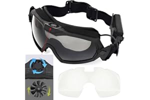 H WORLD SHOPPING H World EU Fan Version Cooler Airsoft Glass Regulator Goggles Ski Snowboard Bike Sports