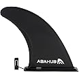 Abahub 9'' SUP Fin Inflatable Paddle Board Replacement Fins, Quick Release Slide in Detachable Center Fin for iSUP Stand UP Paddleboard Inflatable Boards 9 Inch Black