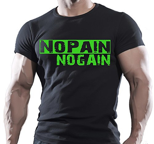 Camiseta de algodón para hombre, ideal para entrenamiento extremo, NMA, WWE, UFC, color negro negro verde Large