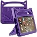 Produktbild Fcostume Für Amazon Kindle Fire HD 8 2018 der 8. Generation für Kinder Stoßfester Griffständer Softcase (Violett)
