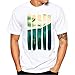 Produktbild URSING_Herren Bekleidung Oversize T-Shirt Kurzarmshirt Männer Slim Fit Hemd Kurzarm Shirt Sommer Sportlich Bluse Basic Shirt Crew Neck Pullover Große Größe Freizeit Hemden (L, Weiß)