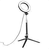 Docooler 6inch Ring Light with Stand, 3-Colors Dimmable Standing Floor Light for Vlogging YouTube Video Make-up Selfie…