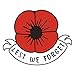 Price comparison product image Lest We Forget Remembrance Day Sticker, Poppy Flower Decal, Car, Window, Fridge, Laptop Sticker (Small - 5x4cm)