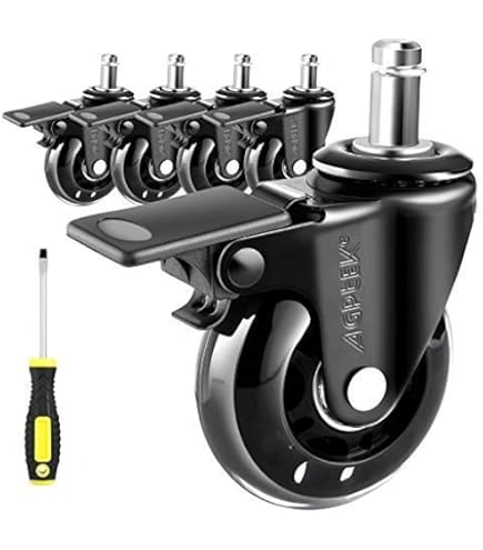 Hirate 5 Pack 3" Caster Wheel With Brake, Heavy Duty 5/16 - View #9