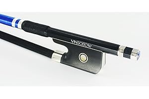 Nuovo modello! Avanzato Fibra di Carbonio Violino Arco Nero Capelli Design Unico con Cristallo Blu Vingobow