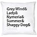 Produktbild Stylotex Dekokissen Grey Wind & Lady & Nymerial & Summer & Shaggy Dog & Ghost