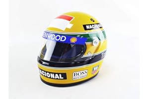Mini Helmet AS-HS-1993 - Coche de Miniatura de colección, Color Amarillo, Verde y Azul