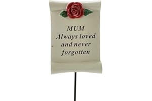 ANGRAVES Always Loved Mum Flower Rose Memorial Tribute Stick Graveside Plaque