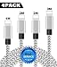 Produktbild SGIN Phone Kabel, 4Pack 1M, 2M, 2M, 3M Nylon Phone Ladekabel Phone Kabel USB Datenkabel für Phone XS MAX/XS/XR/X/8/8 Plus/7/7 Plus/6S/6S Plus/6/6 Plus/5/5S/5C/SE,Pad (Grau&Weiß)