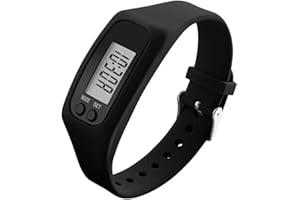 IRON JF Aktivitätstracker Armband, Schrittzähler ohne app und Handy kein Bluetooth Pedometer Fitness Uhr Schrittzähler Sportuhr Band Fitness Tracker (Color : Schwarz, Size : 24 * 3)