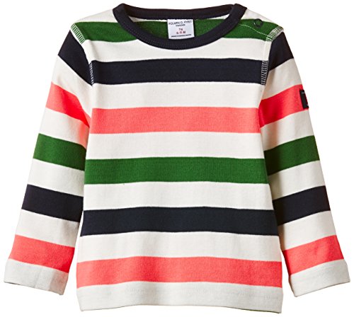Polarn O. Pyret Baby-Boys Billing Striped Long Sleeve T-Shirt, Multicoloured (Stockholm), 9-12 Months