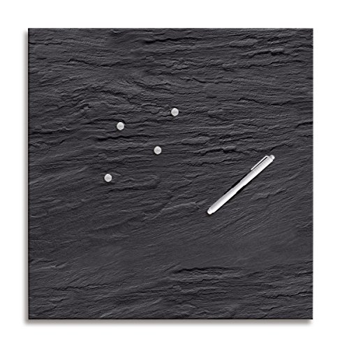 Eurographics MBDT6293 Memo Board, Magnet und Schreibtafel aus Glas, schwarz Slate 50 x 50 cm
