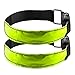 Produktbild kwmobile 2X LED Leucht Armband - XL Sicherheitsband für Outdoor Sport Joggen Hundehalsband helles Blinklicht reflektierend bei Dunkelheit